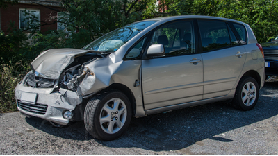 wrecked car